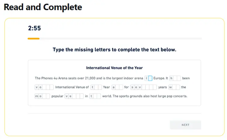 نمونه سوالات ریدینگ دولینگو