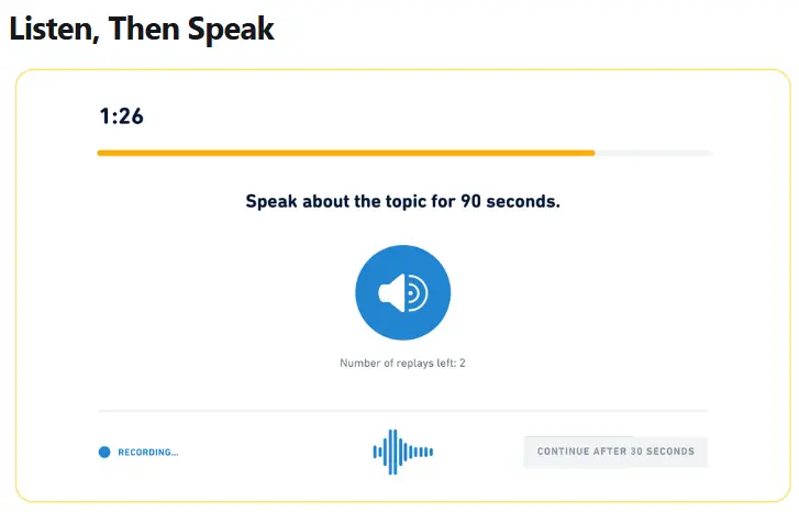 نمونه سوالات لیسنینگ آزمون دولینگو